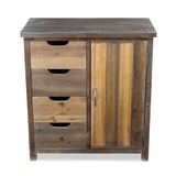 Cheungs Decorative Wooden Dark Brown Accent Cabinet - L:27.5"xW:15.25"xH:29.75".