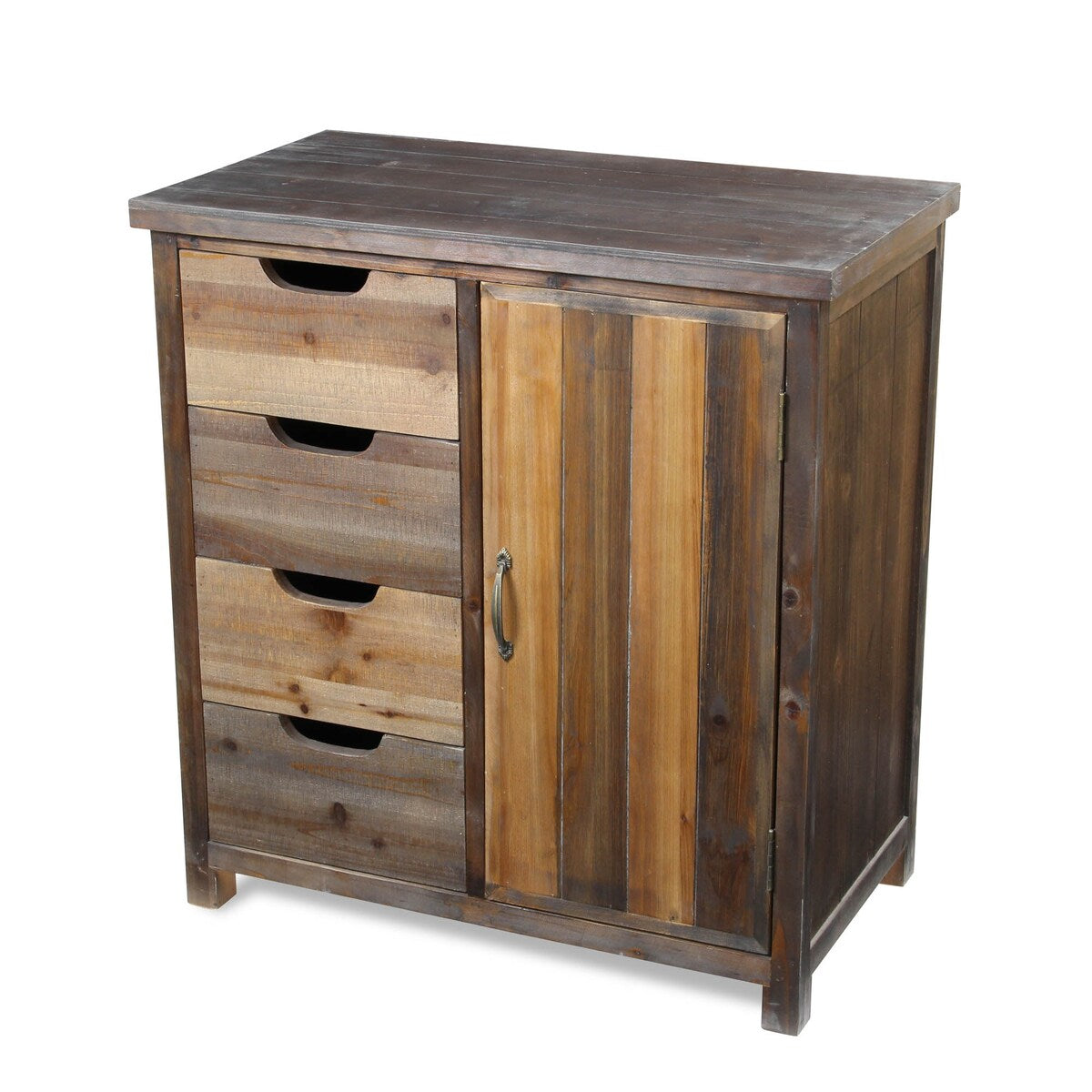 Cheungs Decorative Wooden Dark Brown Accent Cabinet - L:27.5"xW:15.25"xH:29.75".