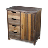 Cheungs Decorative Wooden Dark Brown Accent Cabinet - L:27.5"xW:15.25"xH:29.75".