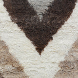 Chevron Plush Shaggy Moroccan Runner Rug Handmade Staircase Carpet - 2'7" x 7'9"