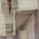 Chevron Plush Shaggy Moroccan Runner Rug Handmade Staircase Carpet - 2'7" x 7'9"
