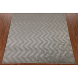 Chevron Style Modern Area Rug Handmade Contemporary Wool Carpet - 8'0"x 9'9"