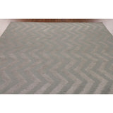 Chevron Style Modern Area Rug Handmade Contemporary Wool Carpet - 8'0"x 9'9"