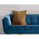 Edie At Home Chevron Velvet Decorative Pillow, Gold