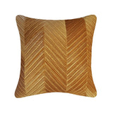 Edie At Home Chevron Velvet Decorative Pillow, Gold