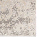 Cheyenne Abstract Grey and White Viscose Blend Area Rug