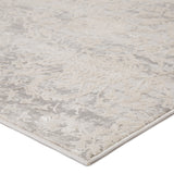 Cheyenne Abstract Grey and White Viscose Blend Area Rug