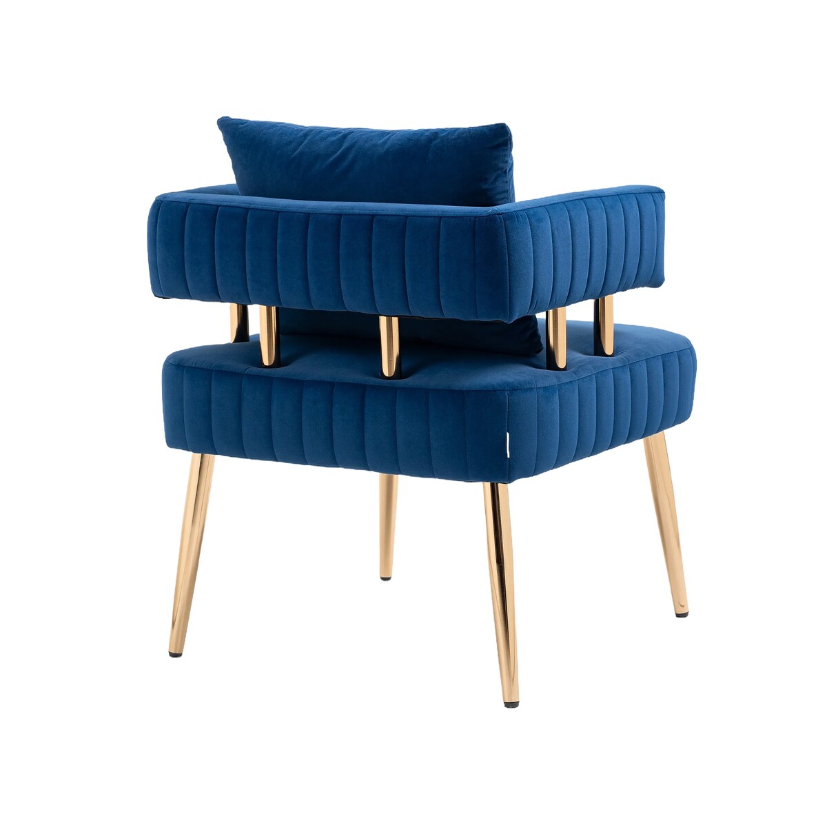Chic Accent Armchair Leisure Chair Vanity Stool With Ergonomic Backrest