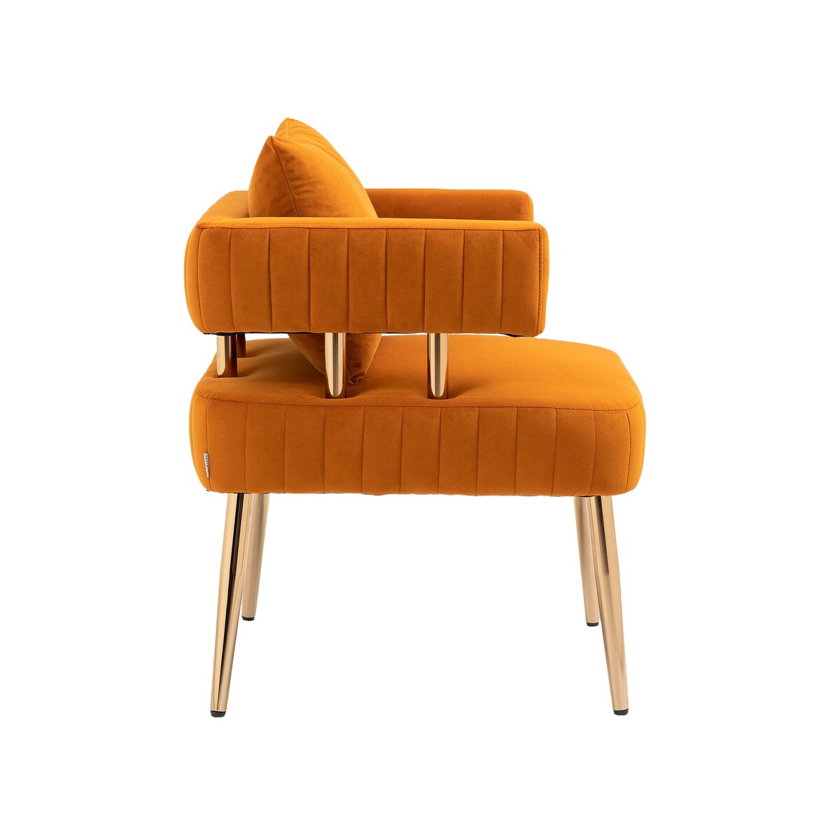 Chic Accent Armchair Leisure Chair Vanity Stool With Ergonomic Backrest