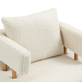 Chic Accent Armchair Leisure Chair Vanity Stool With Ergonomic Backrest