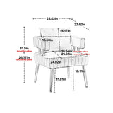 Chic Accent Armchair Leisure Chair Vanity Stool With Ergonomic Backrest