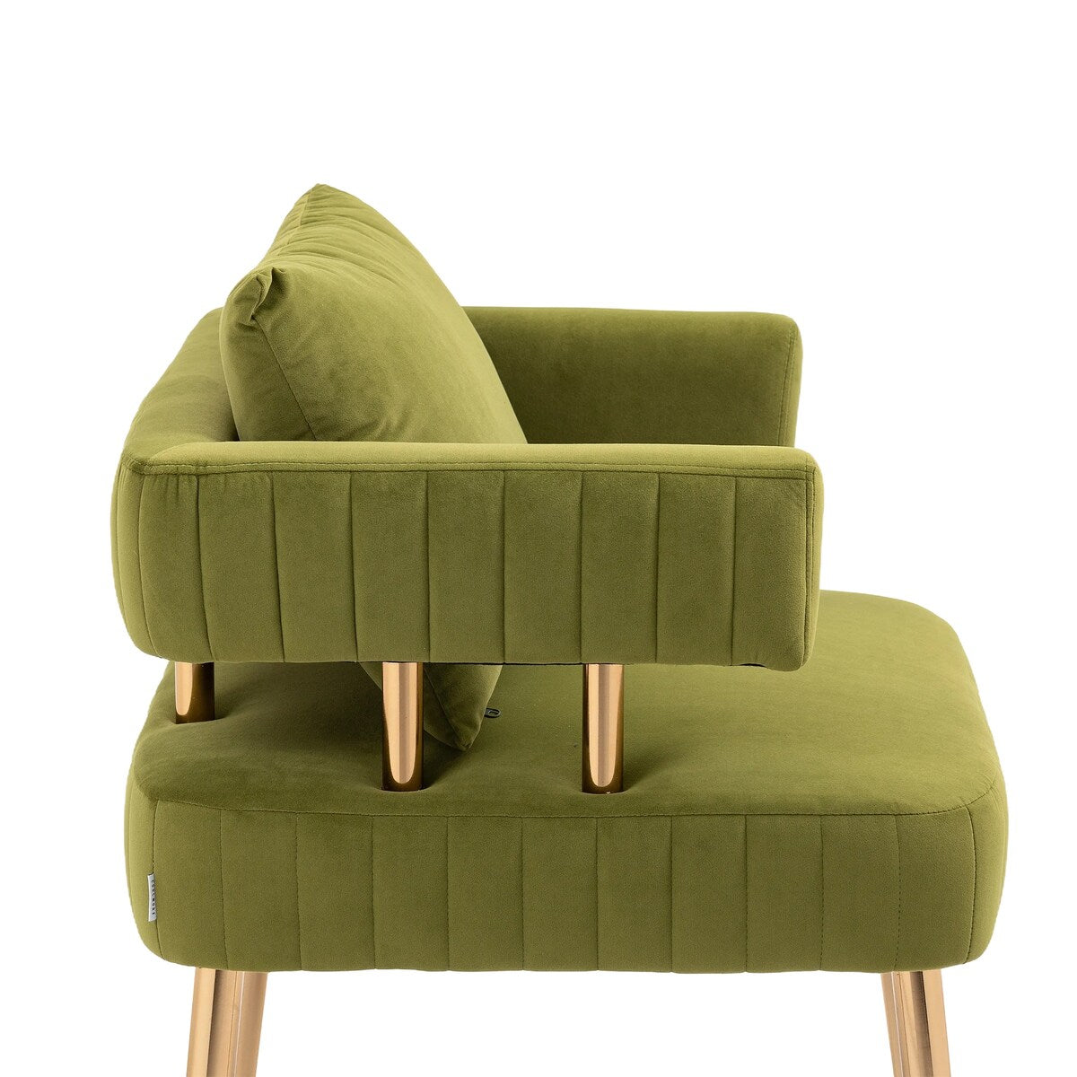 Chic Accent Armchair Leisure Chair Vanity Stool With Ergonomic Backrest