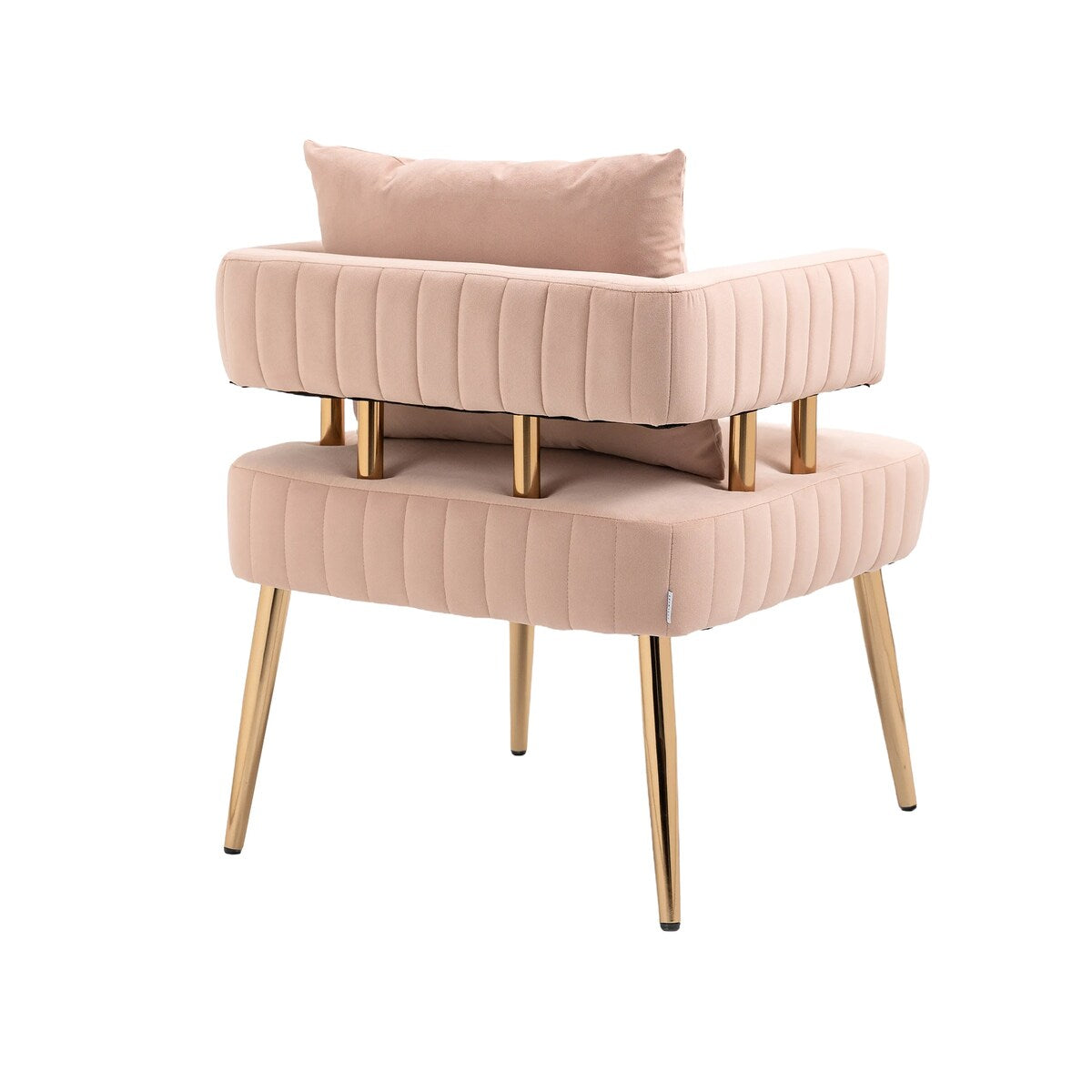 Chic Accent Armchair Leisure Chair Vanity Stool With Ergonomic Backrest