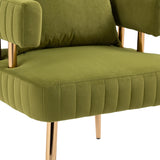 Chic Accent Armchair Leisure Chair Vanity Stool With Ergonomic Backrest