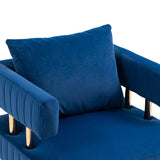 Chic Accent Armchair Leisure Chair Vanity Stool With Ergonomic Backrest
