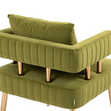 Chic Accent Armchair Leisure Chair Vanity Stool With Ergonomic Backrest