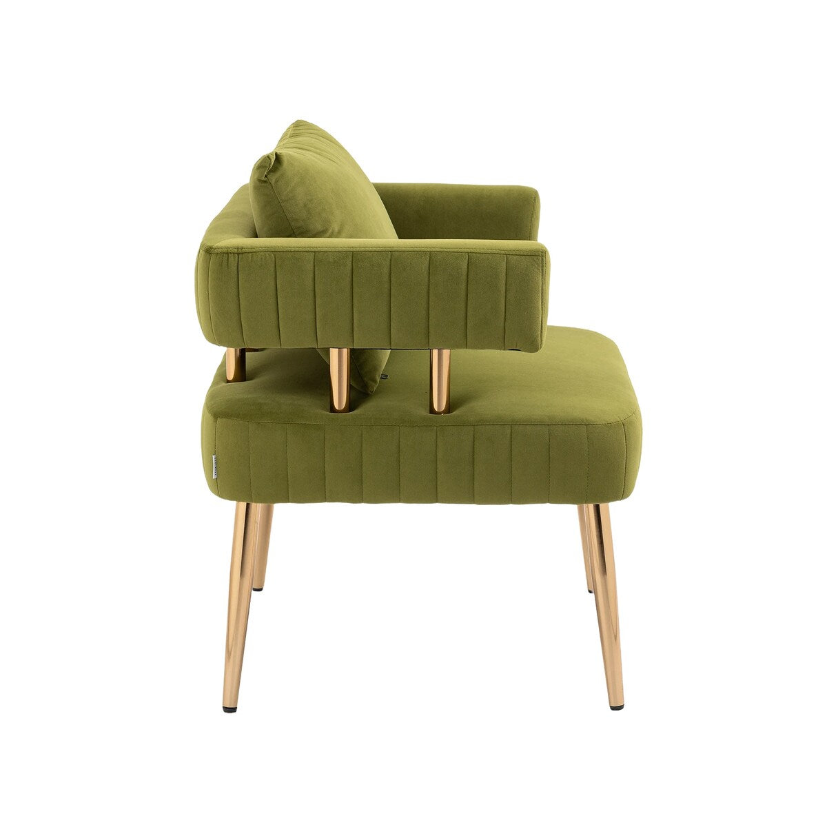 Chic Accent Armchair Leisure Chair Vanity Stool With Ergonomic Backrest