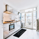 Chic Cutlery Print Wool-Effect Kitchen Mat and Runner Rug