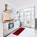 Chic Cutlery Print Wool-Effect Kitchen Mat and Runner Rug
