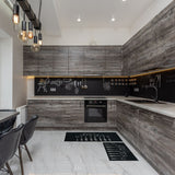 Chic Cutlery Print Wool-Effect Kitchen Mat and Runner Rug