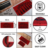 Chic Cutlery Print Wool-Effect Kitchen Mat and Runner Rug