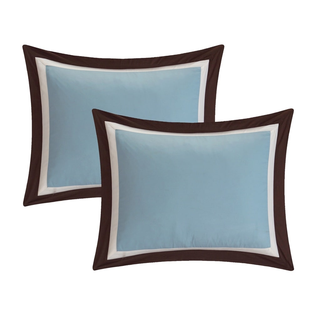 Copper Grove Minesing 20-piece Blue Color Blocked Comforter Set