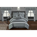 Chic Home 24-Piece Lance Bed In a Bag Comforter Set, Grey