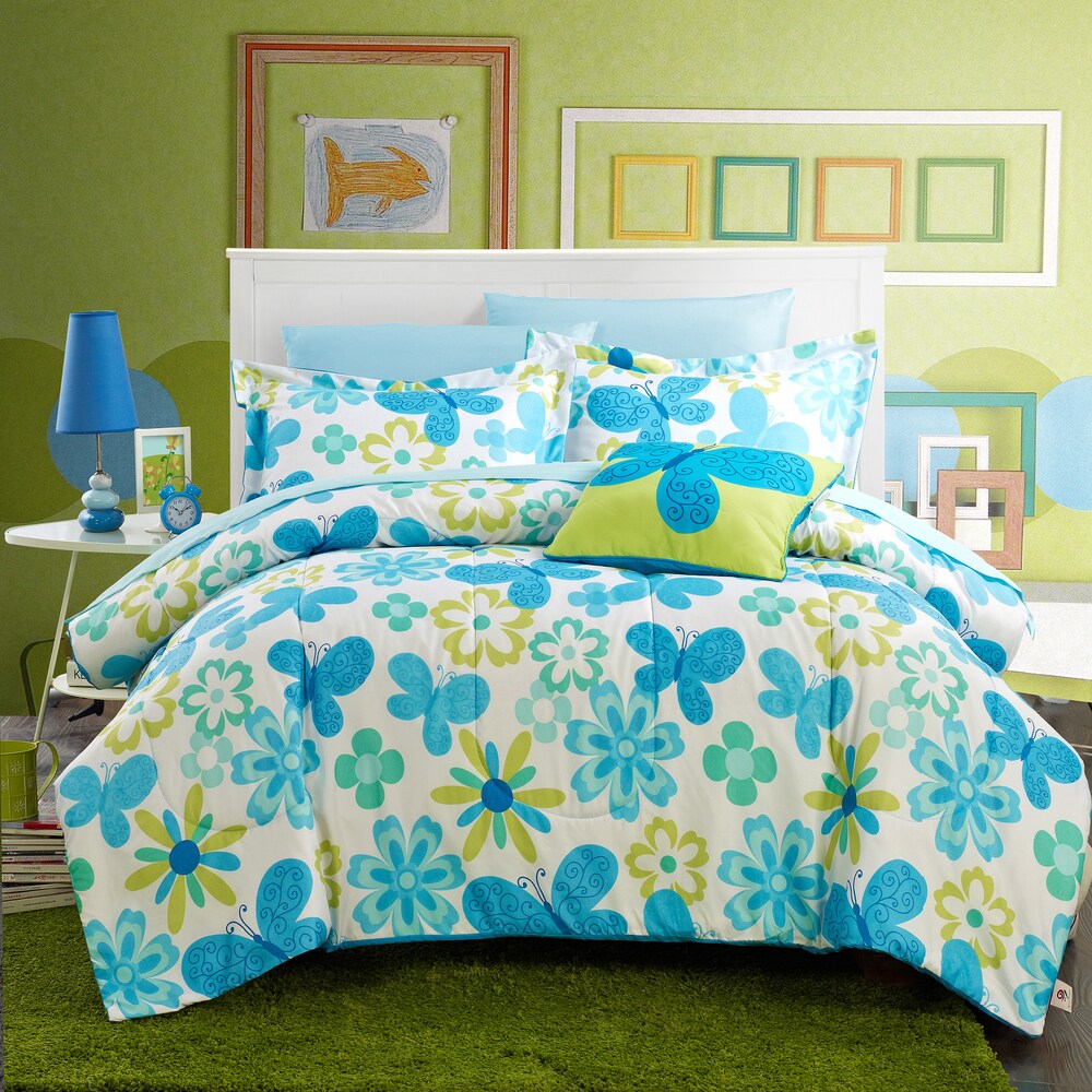 Chic Home Blossom Floral 8-piece Bed in a Bag Comforter Set
