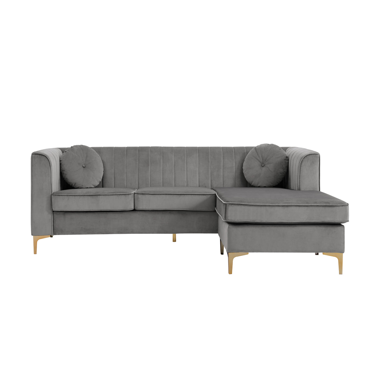 Chic Home Britannia Velvet Upholstered Modular Sectional Sofa