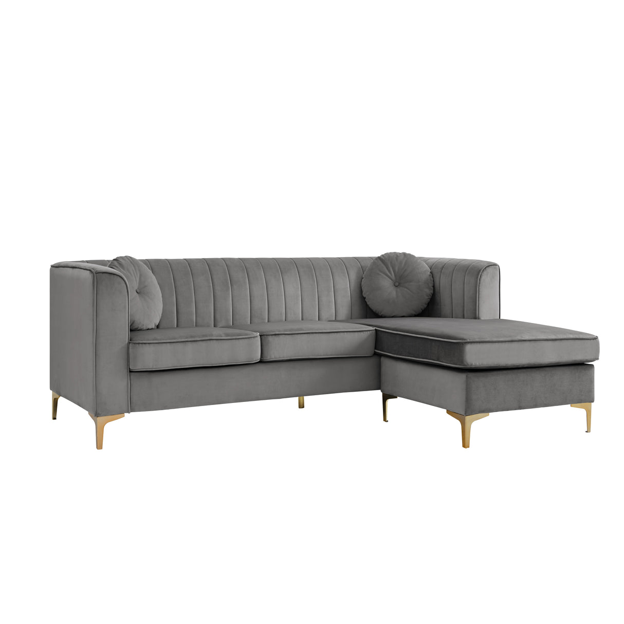 Chic Home Britannia Velvet Upholstered Modular Sectional Sofa