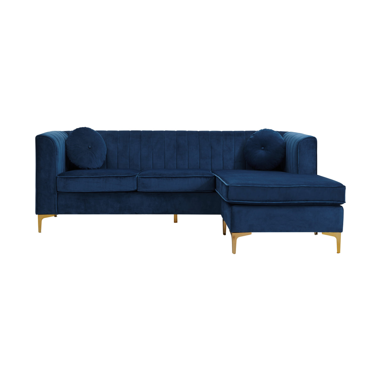 Chic Home Britannia Velvet Upholstered Modular Sectional Sofa