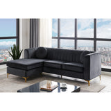 Chic Home Britannia Velvet Upholstered Modular Sectional Sofa