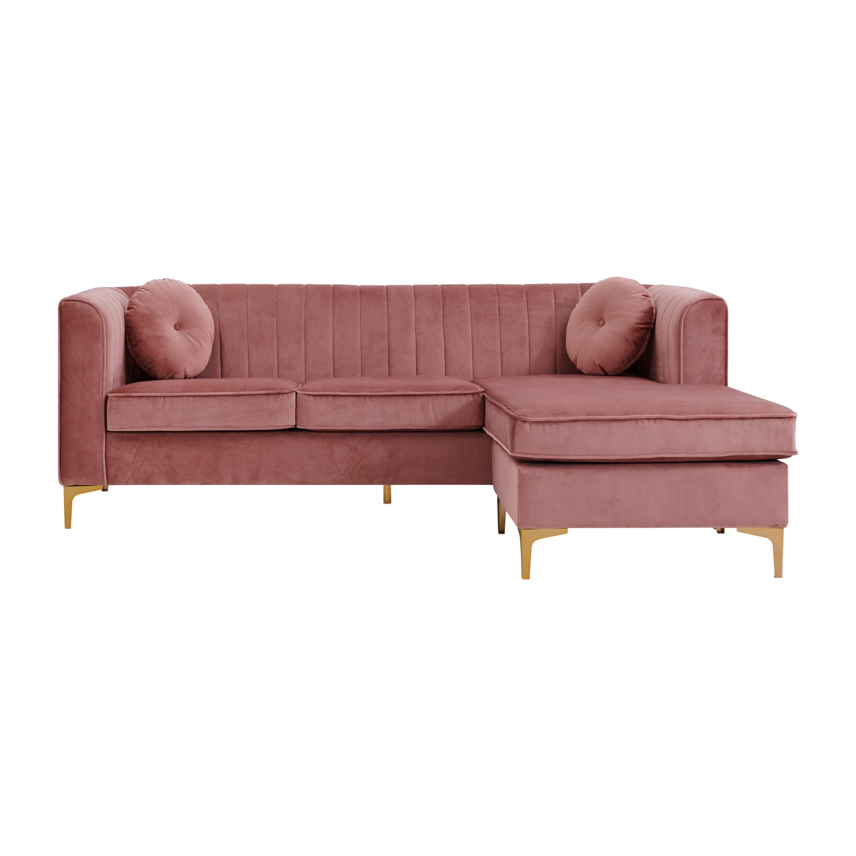 Chic Home Britannia Velvet Upholstered Modular Sectional Sofa