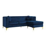 Chic Home Britannia Velvet Upholstered Modular Sectional Sofa