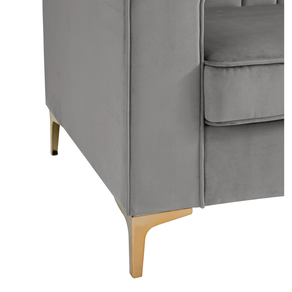 Chic Home Britannia Velvet Upholstered Modular Sectional Sofa
