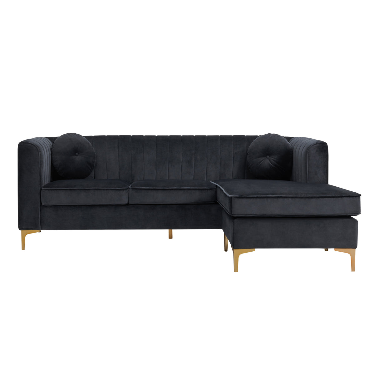 Chic Home Britannia Velvet Upholstered Modular Sectional Sofa