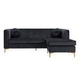 Chic Home Britannia Velvet Upholstered Modular Sectional Sofa
