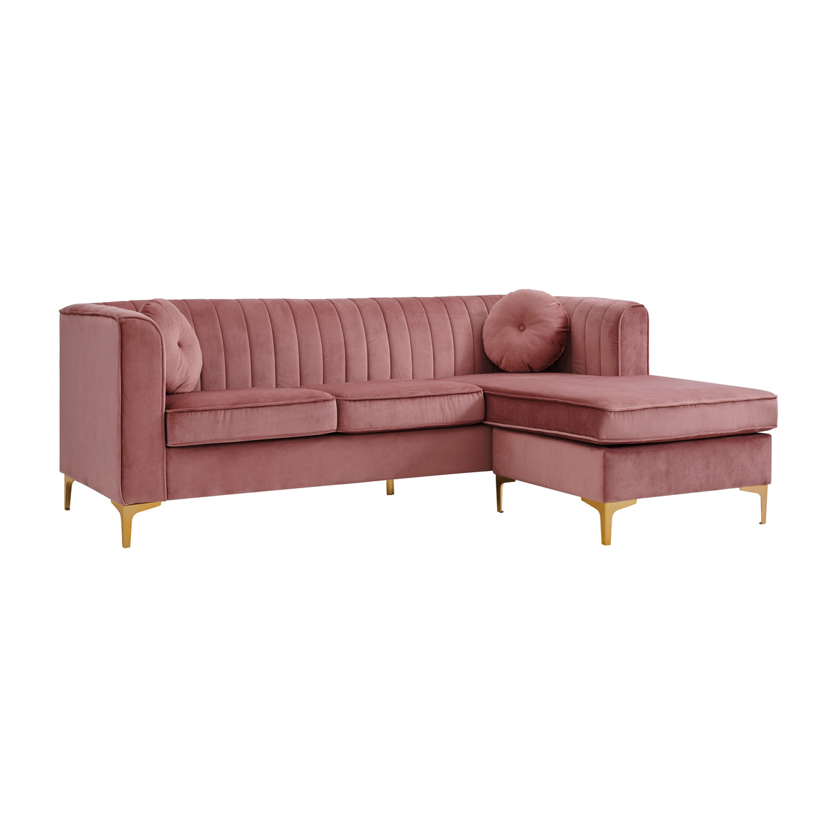 Chic Home Britannia Velvet Upholstered Modular Sectional Sofa