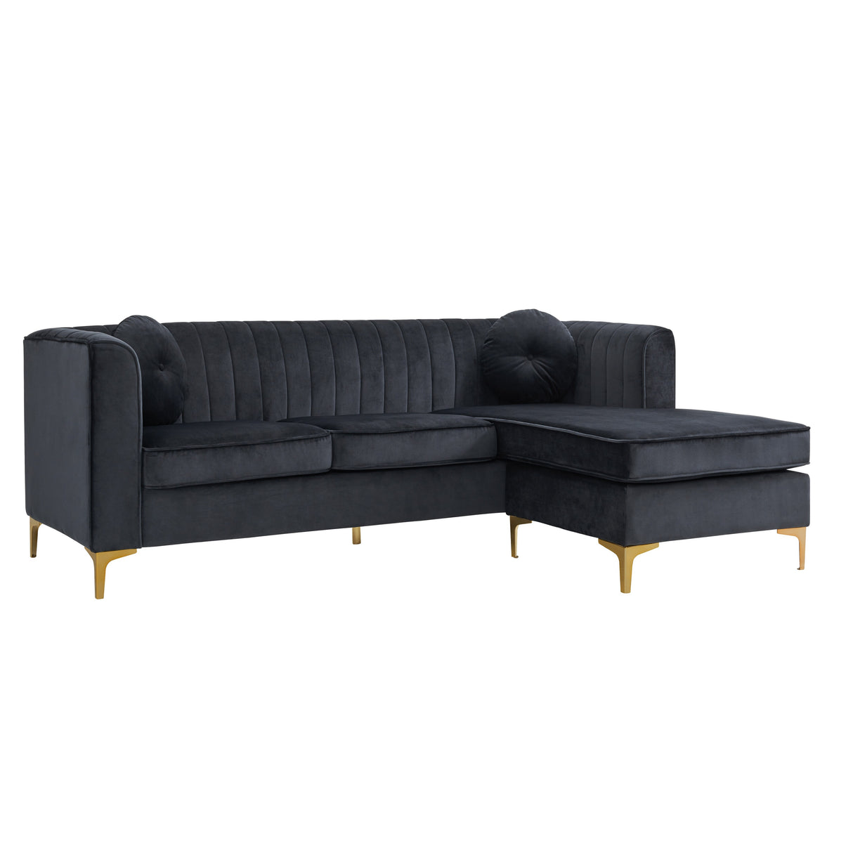 Chic Home Britannia Velvet Upholstered Modular Sectional Sofa