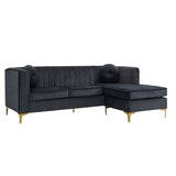 Chic Home Britannia Velvet Upholstered Modular Sectional Sofa