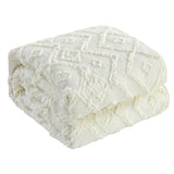 Chic Home Kade 7 Piece Clip Jacquard Cotton Shell With Textured Geometric Pattern Quilt Set