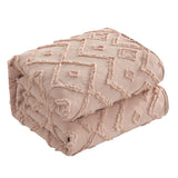 Chic Home Kade 7 Piece Clip Jacquard Cotton Shell With Textured Geometric Pattern Quilt Set