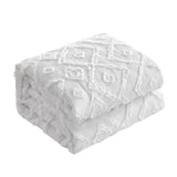 Chic Home Kade 7 Piece Clip Jacquard Cotton Shell With Textured Geometric Pattern Quilt Set