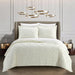 Chic Home Kade 7 Piece Clip Jacquard Cotton Shell With Textured Geometric Pattern Quilt Set