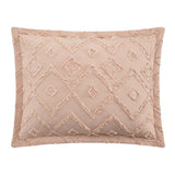 Chic Home Kade 7 Piece Clip Jacquard Cotton Shell With Textured Geometric Pattern Quilt Set