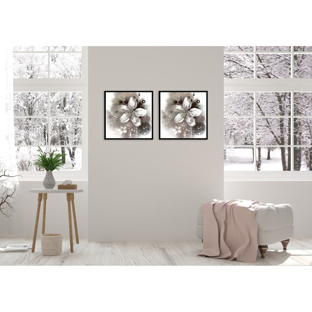 Chic Home Magnolia 2 Piece Set Framed Wall Art Giclee Print - Multi-color