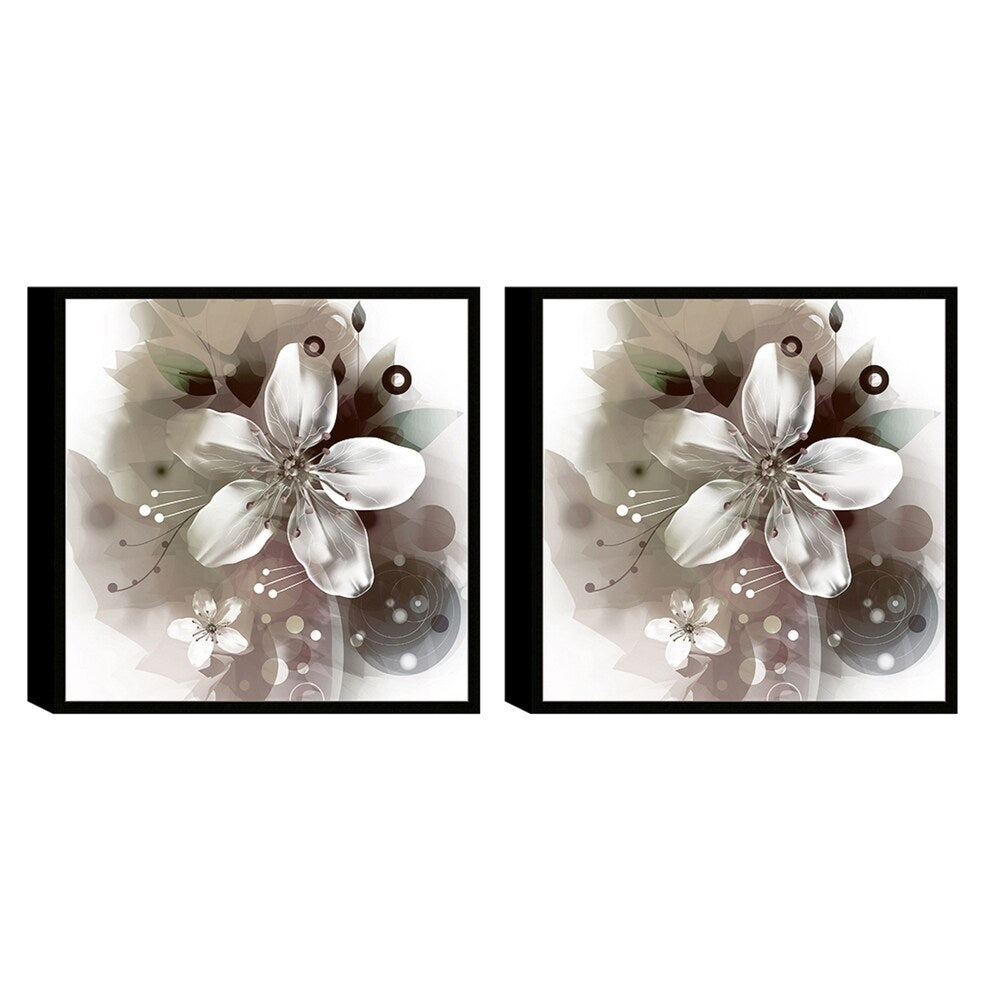 Chic Home Magnolia 2 Piece Set Framed Wall Art Giclee Print - Multi-color