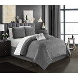 Chic Home Mya 9 Piece Embossed Pattern Bed In A Bag Comforter Set