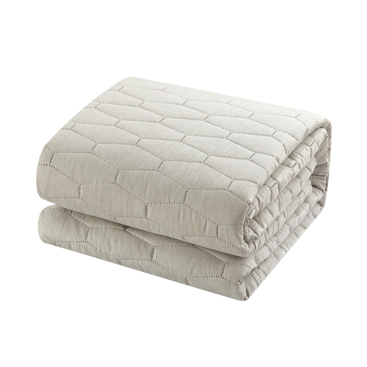 Chic Home Nya 3-Piece Geomertric Hexagon Pattern Quilt Set