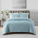 Chic Home Nya 3-Piece Geomertric Hexagon Pattern Quilt Set